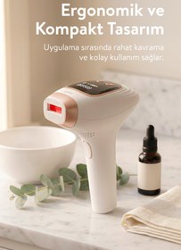 Resim Umie IPL99 Beyaz 3 Başlık 9 Hız Kademeli IPL Lazer Epilasyon Cihazı 1 Milyon Atım Buzlu Quartz Tüp 