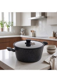 Resim Gökdil Vella 24 Cm Derin Granit Tencere siyah 