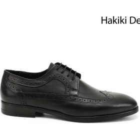 Resim Gönderi(r) Erkek Siyah Bağcıklı Hakiki Deri Klasik Ayakkabı 