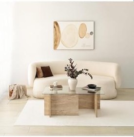 Resim Neostill New Cam Sehpa/Traverten Desen 