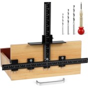 Resim Celestial Forge Alüminyum Dolap Donanımı Jig, Delgi Bulucu Matkap Kılavuzu, Kulplar Düğmelerin Montajı Için Ahşap Delme Dübel Kılavuzu (Yurt Dışından) 