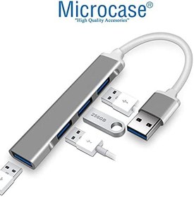 Resim Microcase Slim Kasa 3.0 4 Port Usb Girişli Usb Çoğaltıcı 4 USB Girişli Alüminyum Çoklayıcı AL3789 