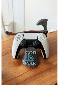 Resim God Of War Ps4 / Ps5 Kol Tutucu Stand Joystick Standı Ragnarok Mavi 