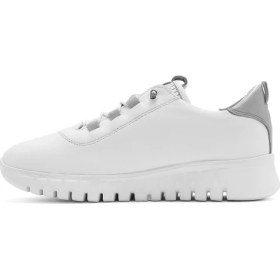 Resim Derimod Kadın Beyaz Bağcıklı Deri Sneaker 25SFD501918 