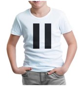 Resim Pause By Lines Beyaz Çocuk Tshirt 