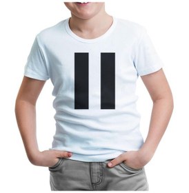 Resim Pause By Lines Beyaz Çocuk Tshirt 