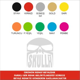 Resim 2Mak Sticker Skullx Kuru Kafa Sticker 