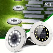 Resim Güneş Enerjili Dış Mekan Yer Lambası 12LED Gömme Işık Paslanmaz Çelik Kabuklu Dış Aydınlatma Dekoratif Peyzaj Işığı Güneş Bahçe Lambası Avlu, Bahçe Yolu Yol G 