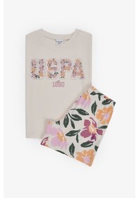 Resim U.S. Polo Assn. U.s. Polo Assn. Kız Çocuk Ekru Pijama Takım 50326438-vr019 Ecru 