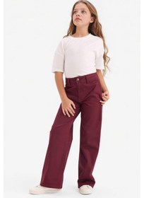 Resim Defacto Kız Çocuk Flare Fit Gabardin Pantolon G4227a825wnbr415 Bordo-br415 