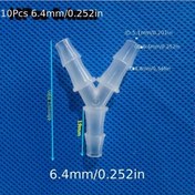 Resim Dream011 10 Adet Y Tipi T Bağlantı 6.4mm 3 Yollu Hortum Kelepçesi Akvaryum Pompa Sistemleri 