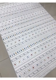 Resim Bünyan Halı Twist 230 Serisi Oturma Salon Yatak Çocuk Odası Halısı Çok Renkli - Gri 