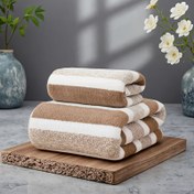 Resim Bu Ürün İki Renkte ve Harika Kaliteye Sahip, Çok Yumuşak, Yüksek Emici ve Hızlı Kuruyan. Modern Çizgili Tasarım ile Uzay Temalı, Havlu için 88.9 cm x 75.01 cm ve Banyo Havlusu için 3.56 metre x 70.0 cm Boyutları ile Banyo Kullanımı için Uygun. 