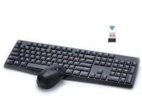 Resim Hp 7YA13PA CS10 USB Kablosuz Klavye + Mouse Set Siyah Türkçe Q 2.4GHz Sessiz Tuş Takımı 