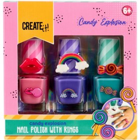 Resim Create It Oje ve Yüzük Seti - Gökkuşağı - Candy Explosion 