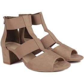 Resim Fitbas 111212 327 Kadın Ten Topuklu Büyük & Küçük Numara Sandalet Ten Rengi 