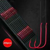 Resim Platform Balıkçılık Çift Kanca Plakası 10 Set toplam 20 kanca küçük ve orta boy balıklar için 