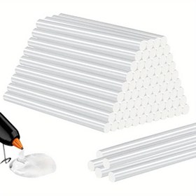 Resim 10/30/50 adet Mini Sıcak Tutkal Tabancası Çubukları, Çoğu Tutkal Tabancası ile Uyumlu, Sanat, El İşleri, DIY ve Çoğu Tutkal Projesi için Çok Amaçlı, Şeffaf 