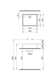 Resim Bocchi Milano 50 CM Çanak Lavabo Mat Buz Mavisi 