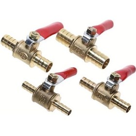 Resim Willowhaven 4 Parça Pirinç Vana Seti 6mm 8mm 10mm 12mm Su Yağ Yakıt Hortumu 