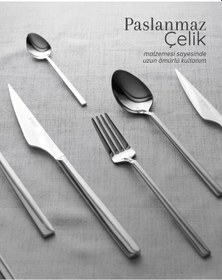 Resim Vega 84 Parça Çatal Kaşık Bıçak Seti 304 18/10 Metalik 