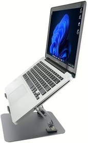 Resim Coverzone Notebook Bilgisayar Standı Açısı Ayarlanabilir Tutucu Tok Alüminyum 10-17 inç Notebooklar ile uyumlu Geniş Taban%100 Tok Alüminyum Alaşımlı Katlanır ZR751 (ZR751 - Titanium) 