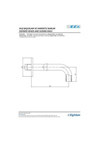 Resim Eca Duvardan Duş Başlığı Borusu 102126608 Krom 