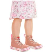 Resim Kiko Kids Gamel Günlük Lastikli Kız Bebek Bot Ayakkabı Pudra 