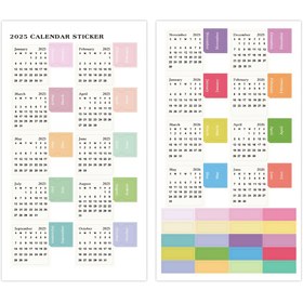 Resim 2025-2026 Takvim Etiketleri için 2 Sayfa, Aylık Planlayıcı İndeks Etiketleri, Haftalık Planlayıcı Sayfa İşaretleyicileri, Kendinden Yapışkanlı Notlar, Defter/Günlük İndeks Bireysel Sayfa Bölücü Etiketleri, Dayanıklı DIY Gökkuşağı Etiketleri Ofis Hediye Ambalajı için, Gençler (2025.1-2026.6) 