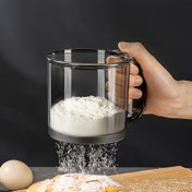 Resim Yarı Otomatik El Tipi Un Eleği - İnce Taramalı Kolay Kullanımlı Pişirme Eleği, Pürüzsüz Hamur & Kek Karışımı için Dayanıklı Plastik Pastacılık Eleği, Noel, Cadılar Bayramı, Paskalya, Şükran Günü ve Sevgililer Günü İçin Mükemmel, Tatlı Yapımı İçin Un Eleği, Tatil Mutfak Aleti, Şeffaf Mutfak Eşyası 