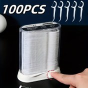 Resim Akıllı Pop-Up Diş İçi Tutucu ile Flosser - Dental Floss için Taşınabilir Seyahat Kutusu, PE Malzeme, Kokusuz, Seyahat Kullanımı için İdeal, Diş İçi Seyahat Kutusu, Şeffaf Tasarım, Kompakt Tasarım 