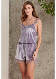 Resim Pierre Cardin Dantelli Kadife Tulum Sabahlık Takım 4800 Royal 001 
