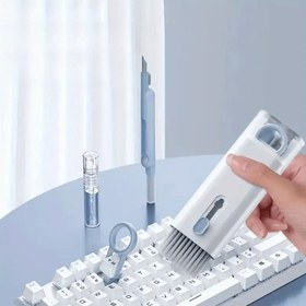 Resim 1 set 7'si-1 Arada Çok Fonksiyonlu Elektronik Temizlik Kiti - Dayanıklı ABS Klavye, Kulaklık & Ekran Toz Alma Fırçası ve Çekici ile Etkili Temizlik için Fırçalar ve Temizleme Araçları 