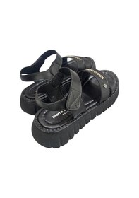 Resim Pierre Cardin Dolgu Topuk Anatomik Taban Bayan Sandalet Siyah 