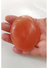 Resim Turuncu Selenit Masaj Terapi Taşı - Oval 