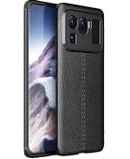 Resim Microcase Xiaomi Mi 11 Ultra Leather Tpu Silikon Kılıf - Siyah 