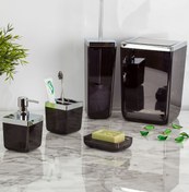 Resim Prima Nova Toskana Banyo Seti / Şeffaf Siyah 
