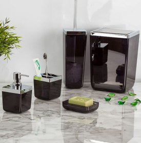 Resim Prima Nova Toskana Banyo Seti / Şeffaf Siyah 