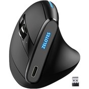 Resim Rogfer Zelotes F36a 6 Düğmeli Dikey Kavramalı Ergonomik Şarj Edilebilir Kablosuz Fare Siyah Diğer - Black Diğer 