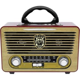 Resim Hometech Ht 40BT Nostaljik Radyo & Bt Hoparlör Açık Kahverengi MP3 Destekli Özellikler 