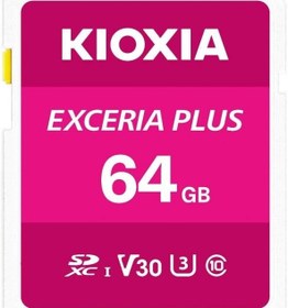 Resim KIOXIA 64GB NormalSD EXCERIA PLUS C10 U3 V30 UHS1 R98 Hafıza kartı LNPL1M064GG4 