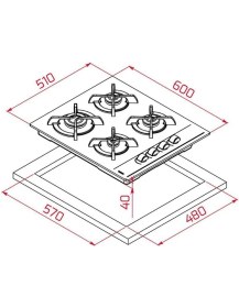 Resim Teka Siyah Ankastre Set (Hlb 840 Ss Bk -Gbc 64002- Atv 60) 