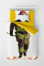 Resim MONOHOME İtfaiyeci Çocuk Nevresim Takımı Özel Örgü Pamuk Saten 3D Dijital, monohome9987 