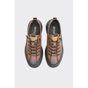 Resim Derinet Hakiki Deri Comfort Taban Erkek Sneaker 