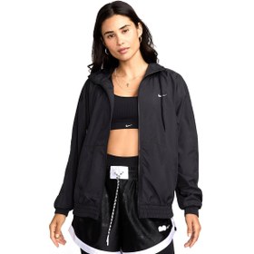 Resim Nike Sportswear Essential Uv Woven Kadın Siyah Günlük Stil Ceket FV6298-010 