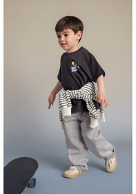 Resim Defacto Beli Lastikli Jean Pantolon Erkek Bebek G7555a526spnm55 Gri-nm55 