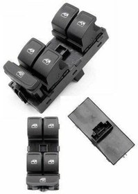 Resim gkl Vw Golf 7 13-17-Passat B8 15-20 Cam Açma Dügmesi 4’Lü 5G0959857B Uyumlu 