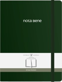 Resim Nota Bene Classic Sert Kapak Defter, 19x25 Cm, Çizgili Yeşil 