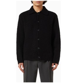Resim Sela Selected Homme Pamuklu Rahat Kesim Hırka, Minimalist Tasarım, Modern Erkek Stili Siyah Xl 