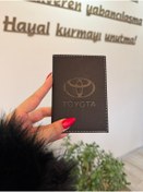 Resim EFE DERİ Toyota Deri Dikişli Araç Ruhsat Kılıfı Kabı Oto Ruhsatlık Araba Ruhsat Koruyucu 